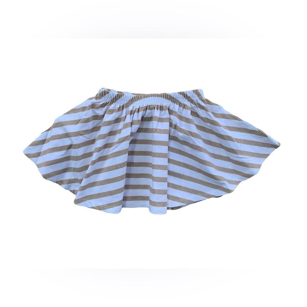 June & January Size 2T Tan and White Striped Twirl Skirt